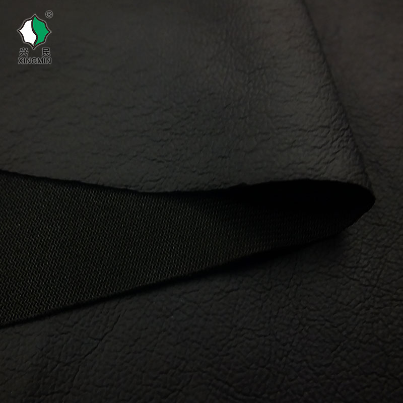 Dry black frog skin elastic fabric base sports equipment seat cushion and backrest, with edge wrapping and pu artificial leather fabric Specification image