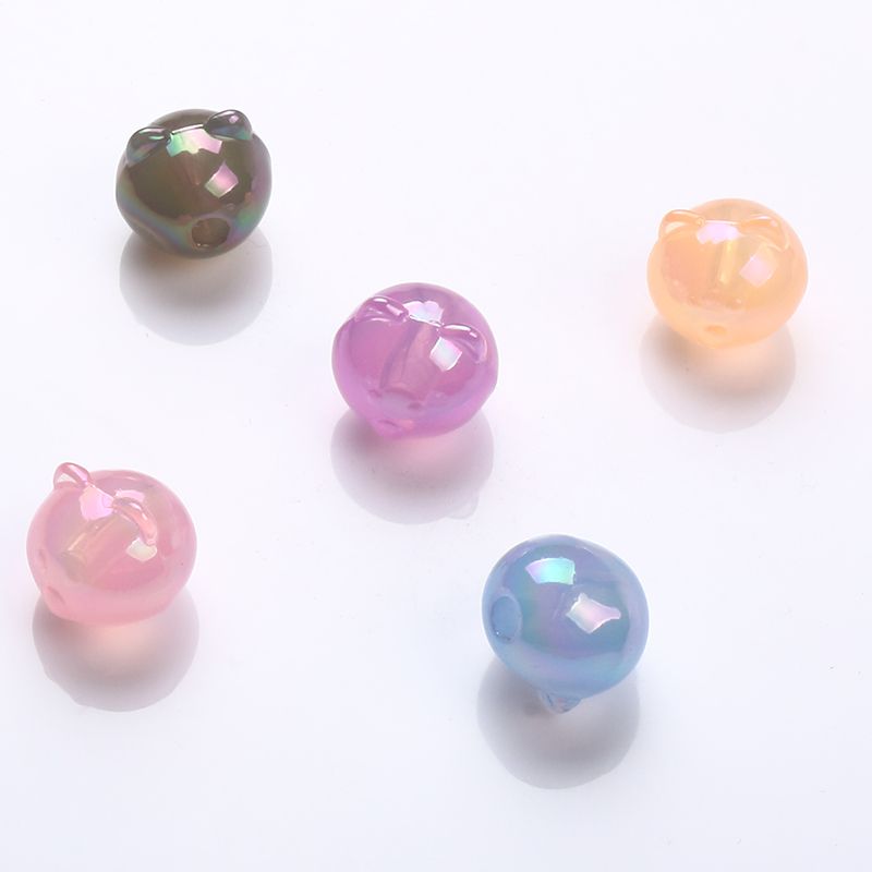 Jelly colorful bear with a single hole head of 16MM