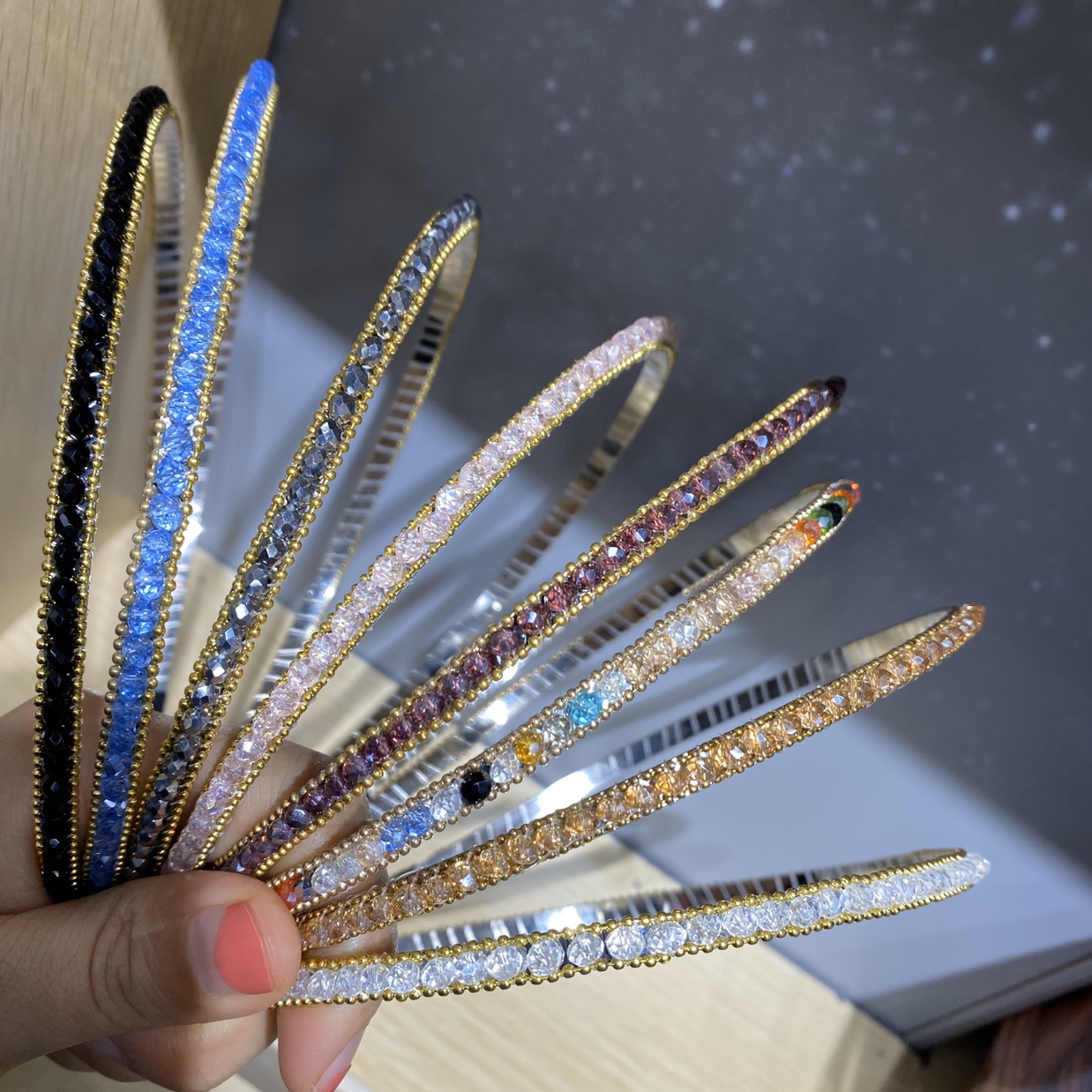 Internet Red Headband Explosive Headband Headband Accessories Fresh Fashion Crystal Color Headband
