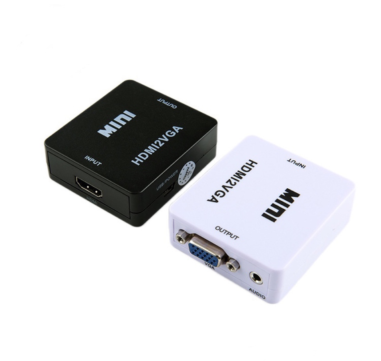 厂家直销 hdmi转vga 迷你HDMI  TO VGA带音频 HDMI2VGA转换器
