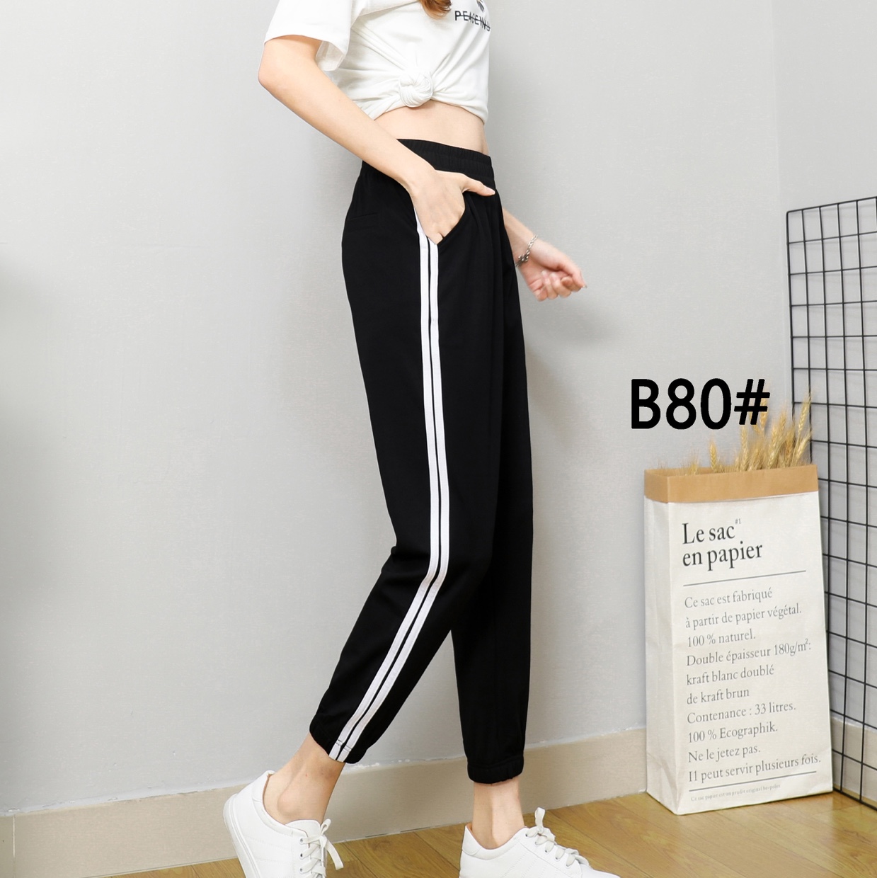 运动八分裤女夏季薄款大码裤子中裤休闲马裤女裤2020新款夏裤九分凉凉裤