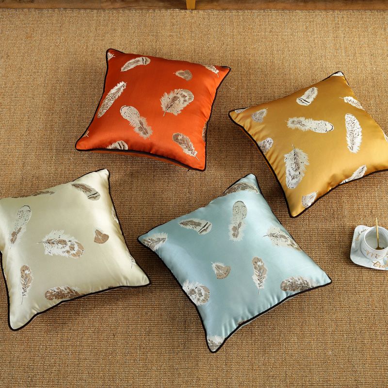 Chinese-style living room sofa throw pillow cushion 1142 New Chinese style modern simple Chinese style light luxury headboard large pillow cover, national trend details Picture