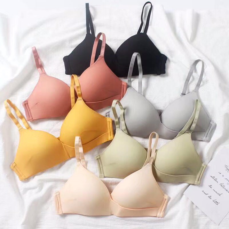 Solid Color One-Piece Seamless Back Bra Wrap Women's Bottom And Top Up Sexy Underwire Thin Bra details Picture