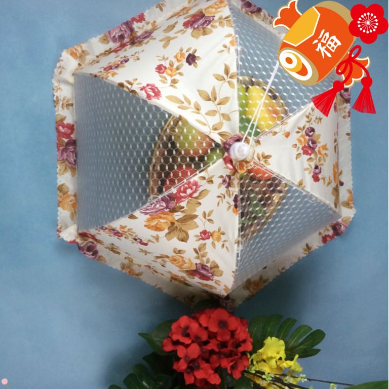 Lace Folding Round Rectangular Food Cover High-End Dining Table Fly Proof Food Cover Fruit Cover Breathable Cover Cover details Picture
