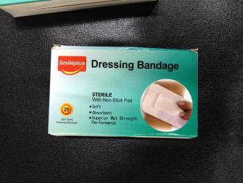 HY3007 non-woven cloth application for hemostatic large wound and anti-inflammatory application