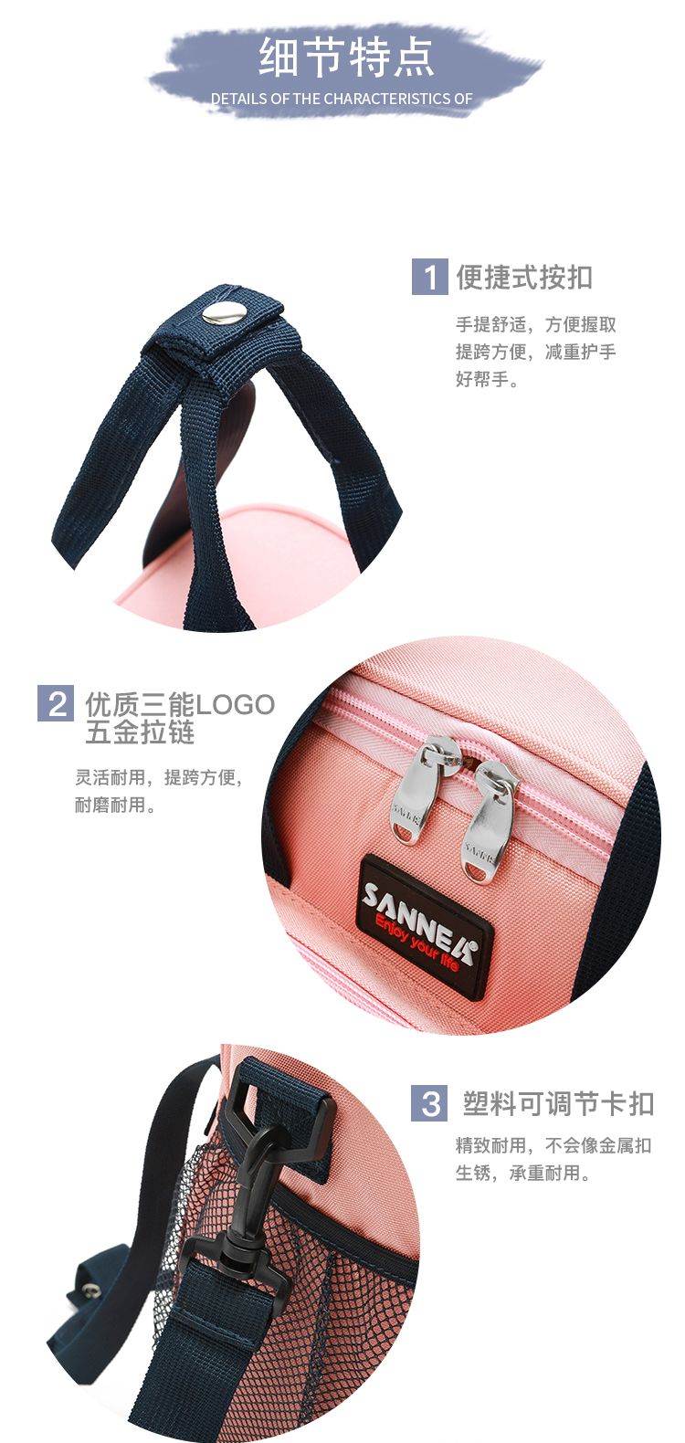 亚马逊冰包新款折叠午餐包 儿童卡通保温野餐背包环保手提保温袋详情图7