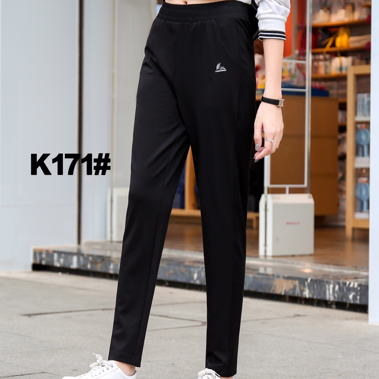 哈伦裤女夏季简约气质高腰直筒休闲西装裤烟管显瘦小脚铅笔九分裤2020运动裤休闲裤产品图