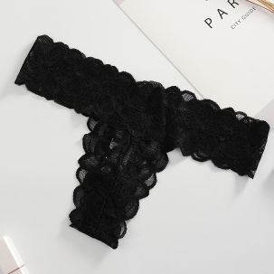Magic box mystery European and American lace thong women low waist sexy low-grade cotton women's thong