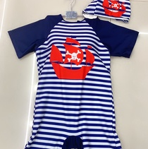 Navy one-piece swimsuit