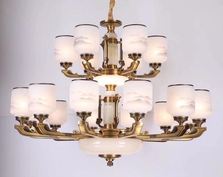 国潮系列鼎居灯饰忆江南-12+6简约风欧式美式客厅吊灯卧室书房创意灯2020新款详情1