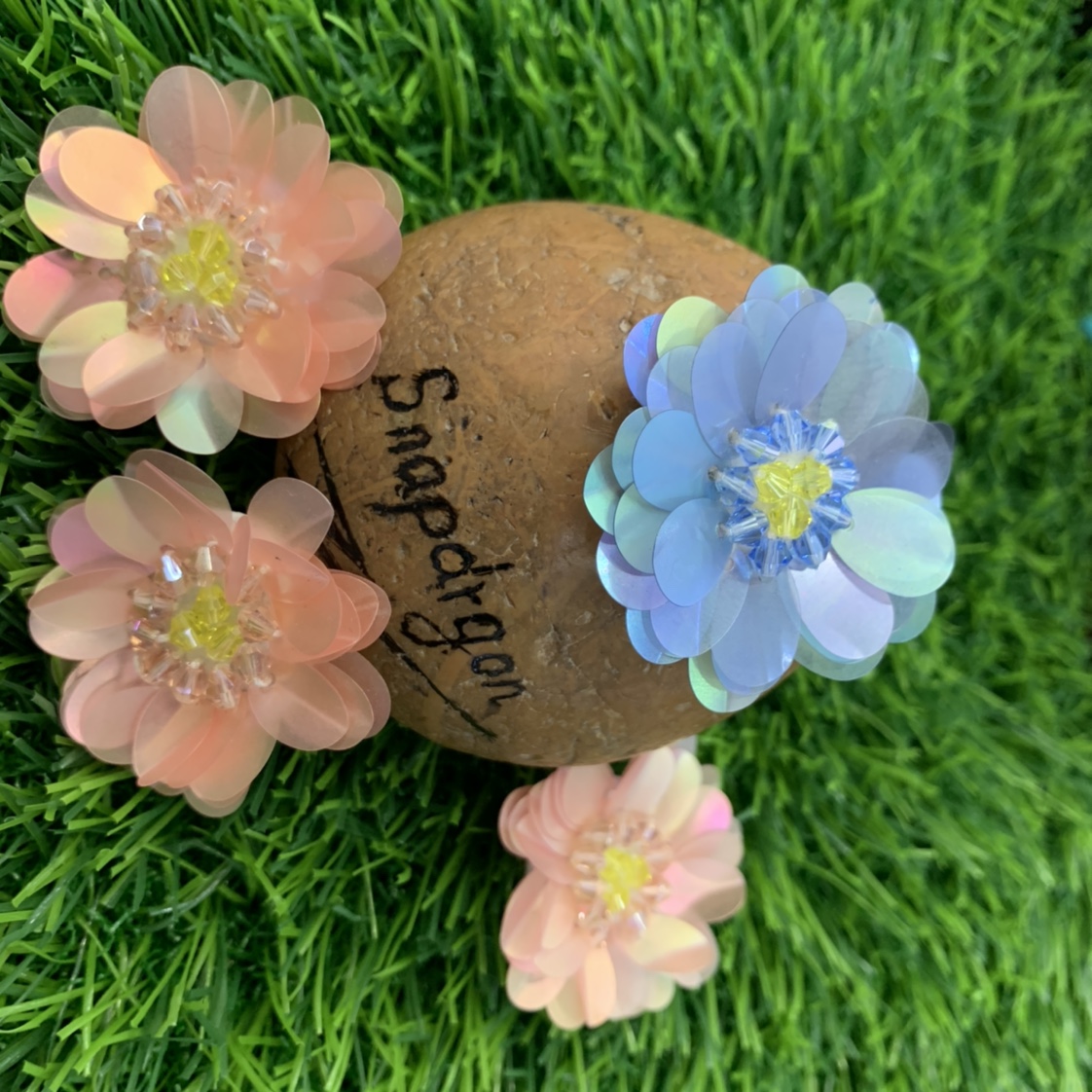 水晶亮片花细节图