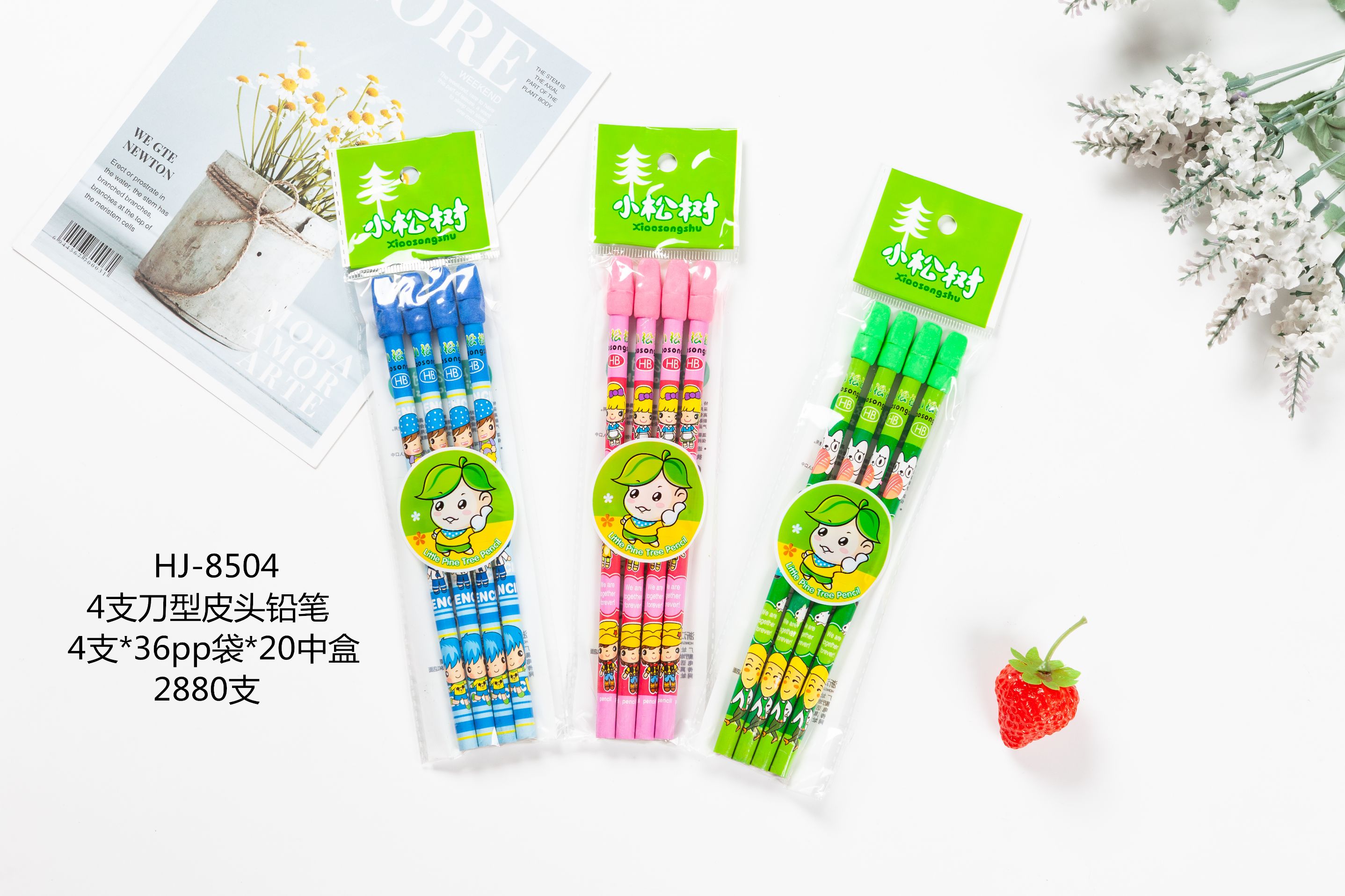 Yiwu quality student cartoon pencil factory direct sales, sample customization available HJ8504 detail image 1