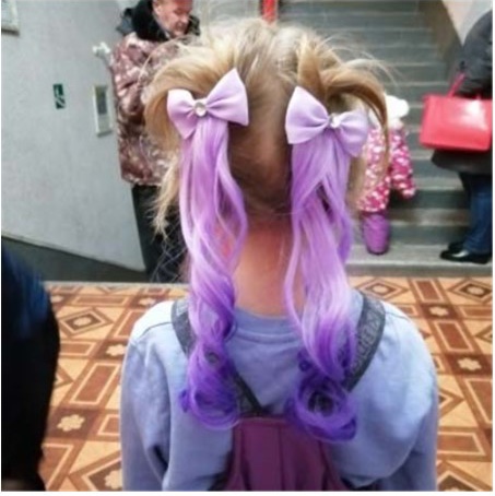 XINCHENYUN Bow Children's wig hair clip for Girls and babies, no hair damage, duckbill clip small clip hair clip details Picture