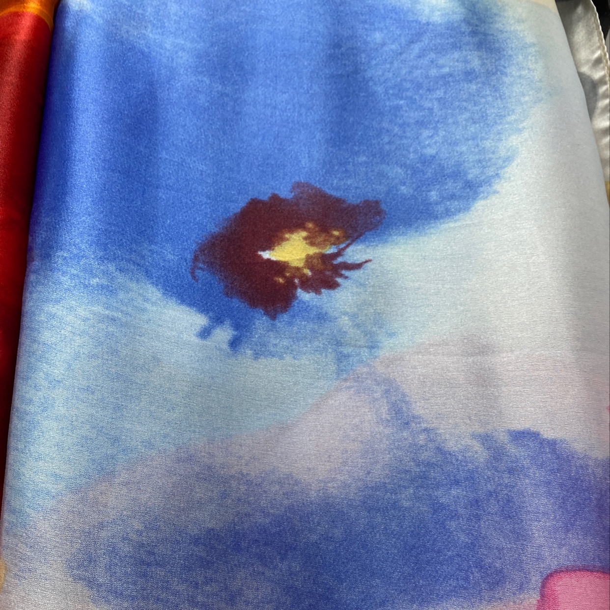 Watercolor rose 4 scarf for women's autumn and winter 2021 new style, Korean and Japanese fringed scarf, imitation cashmere men's shawl