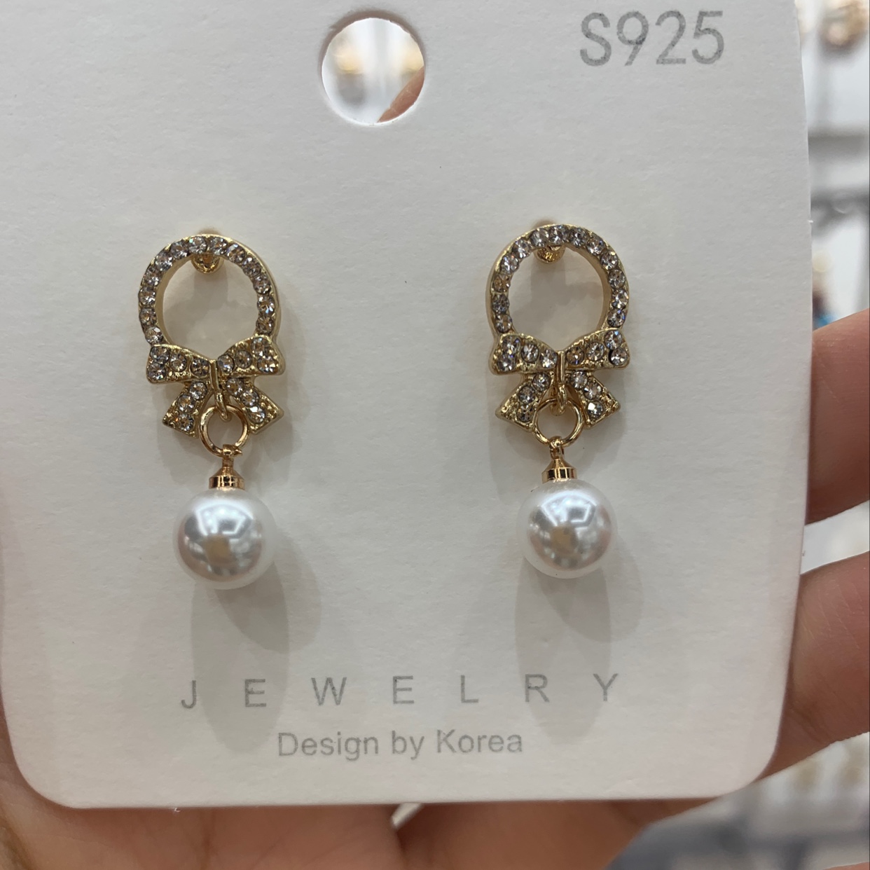 S925 pearl earrings