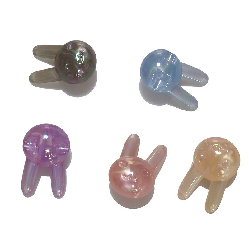 猫眼幻彩五彩偏孔兔子16MM图