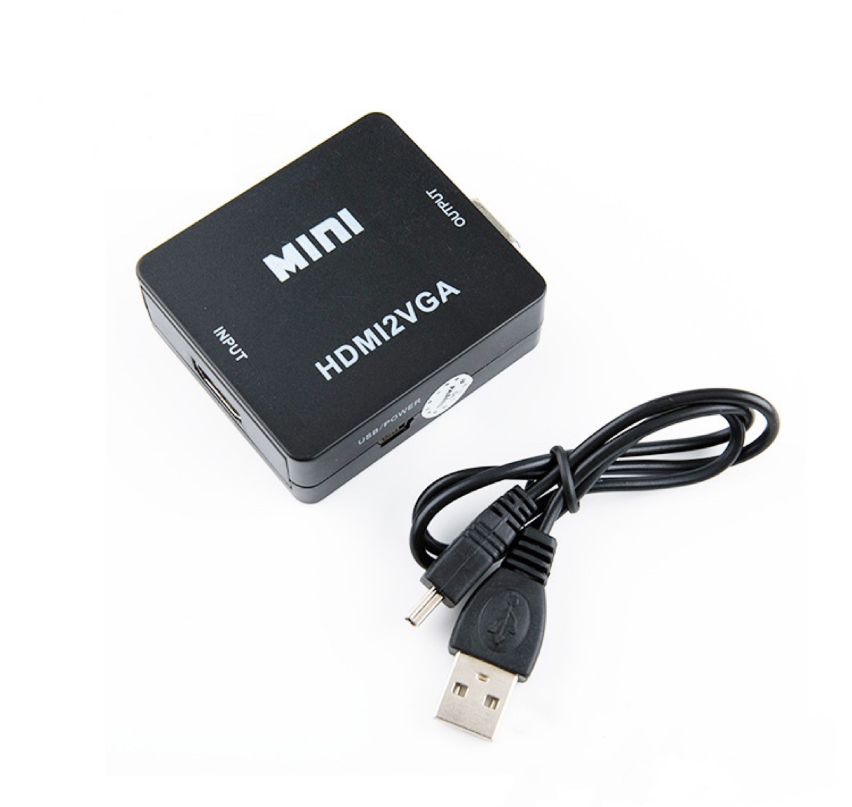 厂家直销 hdmi转vga 迷你HDMI  TO VGA带音频 HDMI2VGA转换器产品图