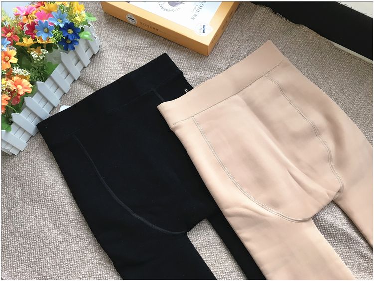 Shuangyi 6791 Sister Fu Pants, oversized, thickened, warm one-piece tights, large size for winter detail image 2