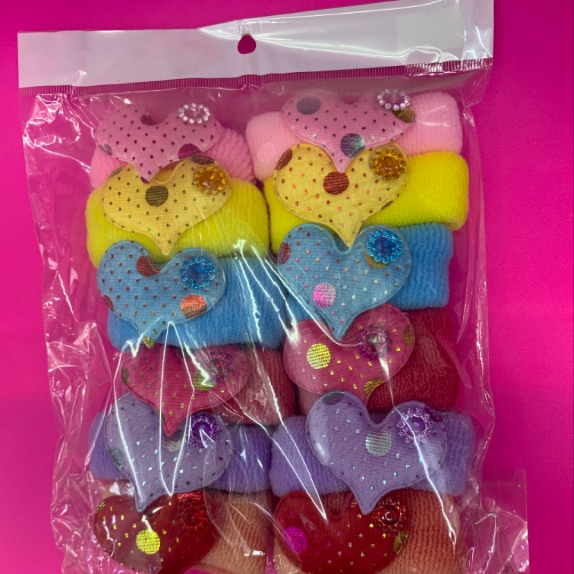 Love of circle 💗 hair bands rope towel thumbnail