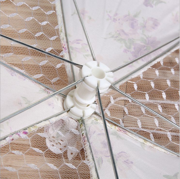 High-End Foldable Cleaning Lace Dish Cover Table Food Umbrella Dish Food Bowl Cover Fly Proof Dish Cover Specification drawing