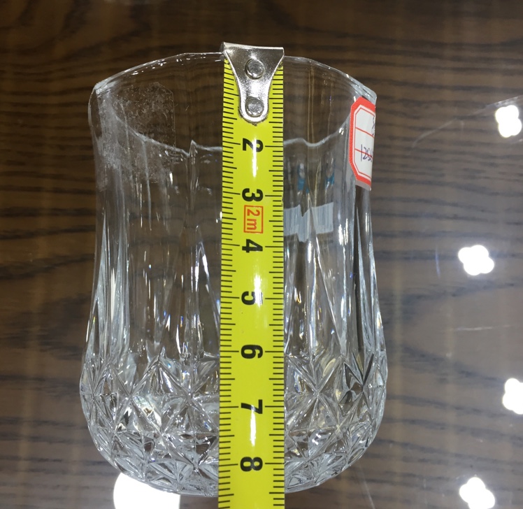 8707 diamante patrón copa de vidrio copa de fábrica venta directa gran cantidad en stock Specification image