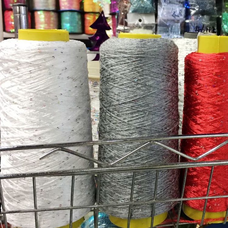Hot Clothing Accessories Yarn Glitter With Glass Bead Wire With Connecting Pieces Welcome To The Store To Buy