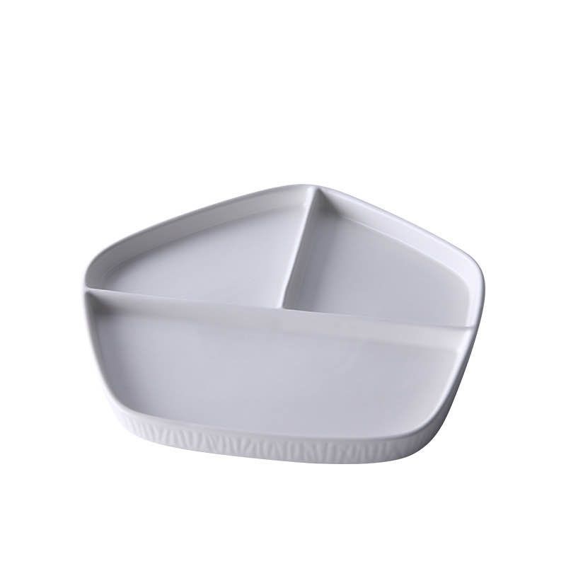 11.5-inch Modern matte ceramic breakfast tray Breakfast tray Western steak Check fruit tray thumbnail