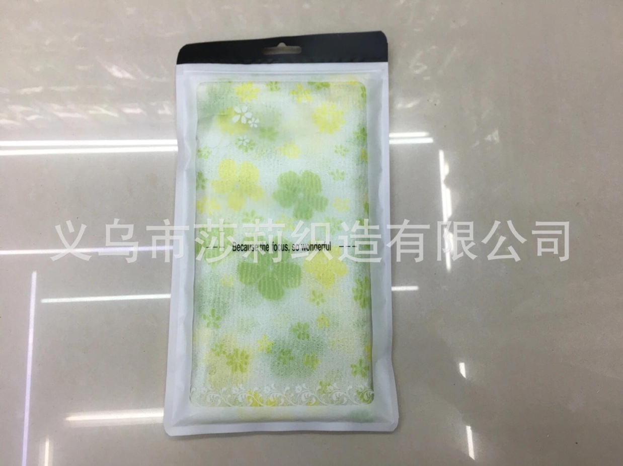 Supply Flower Pattern (5 Color Florets) Antibacterial And Skin Beneficial Bath Sauna Towel With High Friction (Can Be Customized) Specification drawing
