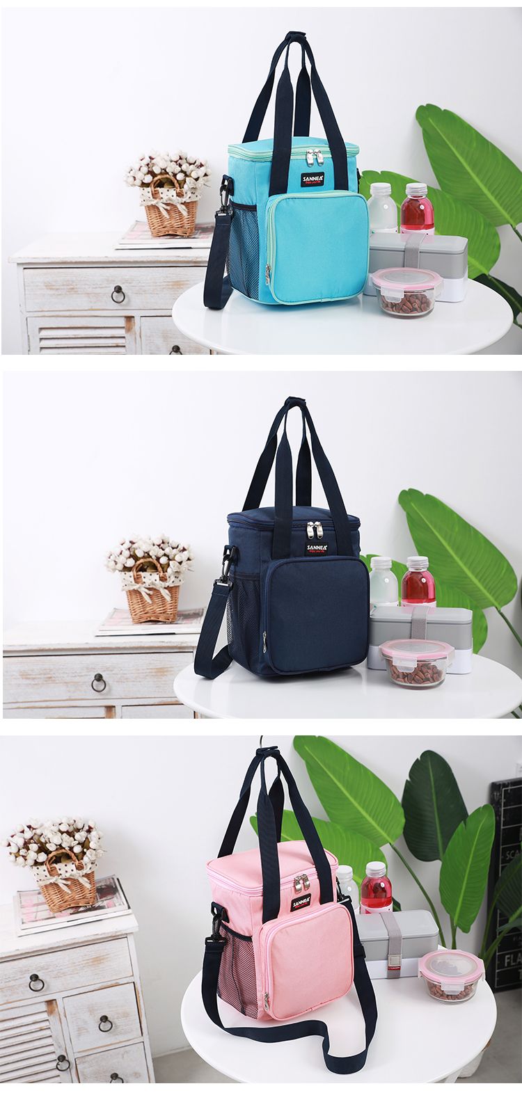 亚马逊冰包新款折叠午餐包 儿童卡通保温野餐背包环保手提保温袋详情图12