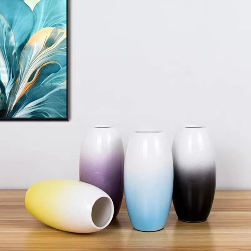 Olive-shaped gradient color vase GX-CS Ceramic Vase 1 Specification image