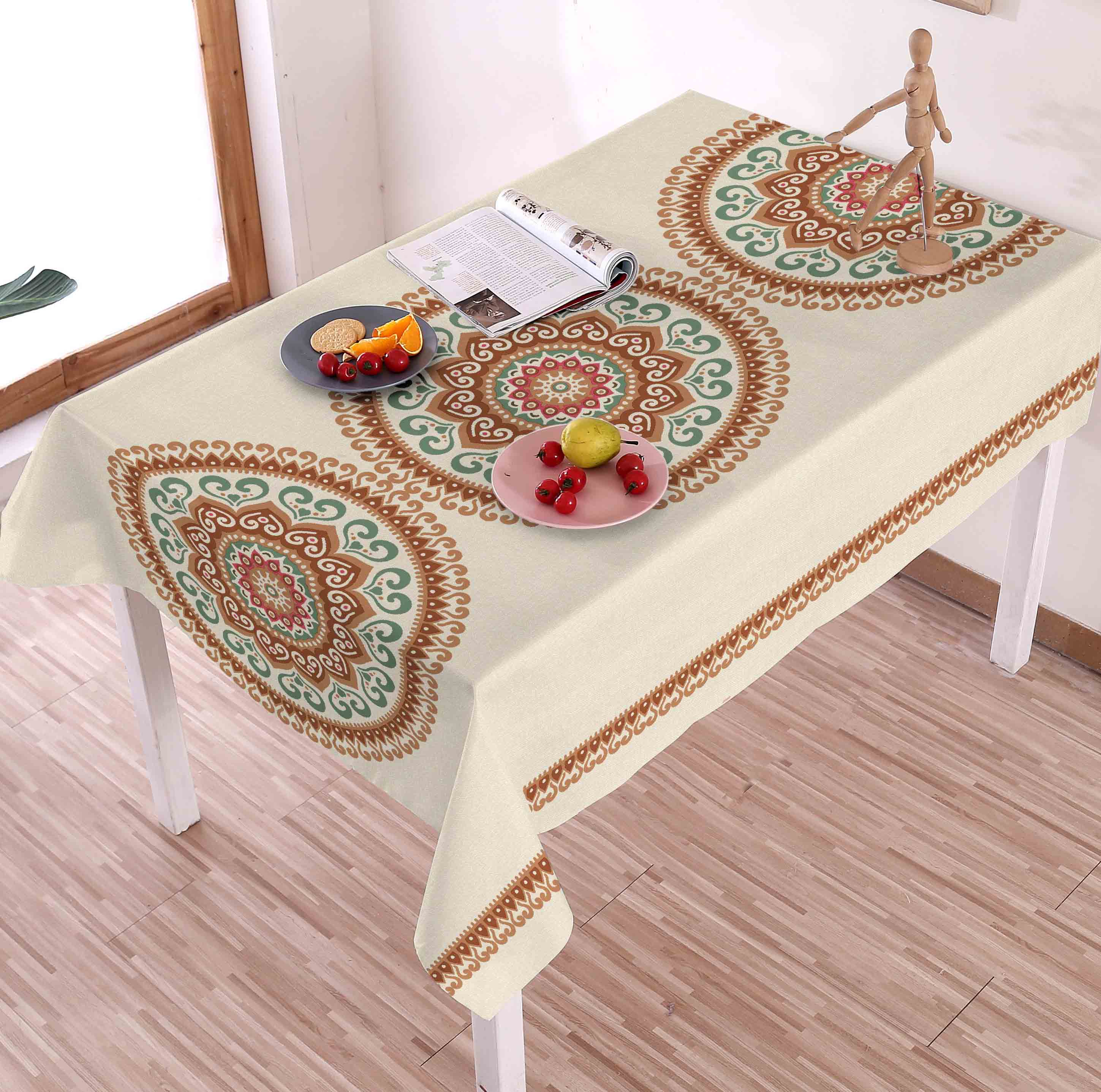 民族风纱线桌布花边桌布现代中式长方形餐桌布茶几高级感高端详情3