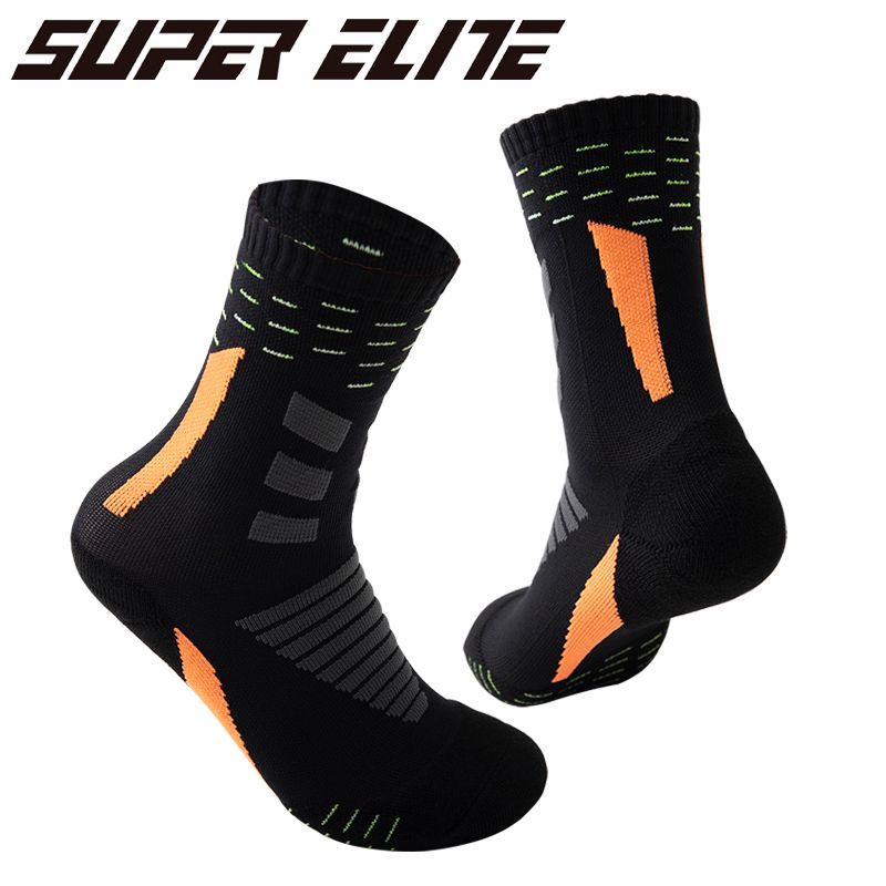 Mid-calf blue ball socks for men's running and fitness Item Picture