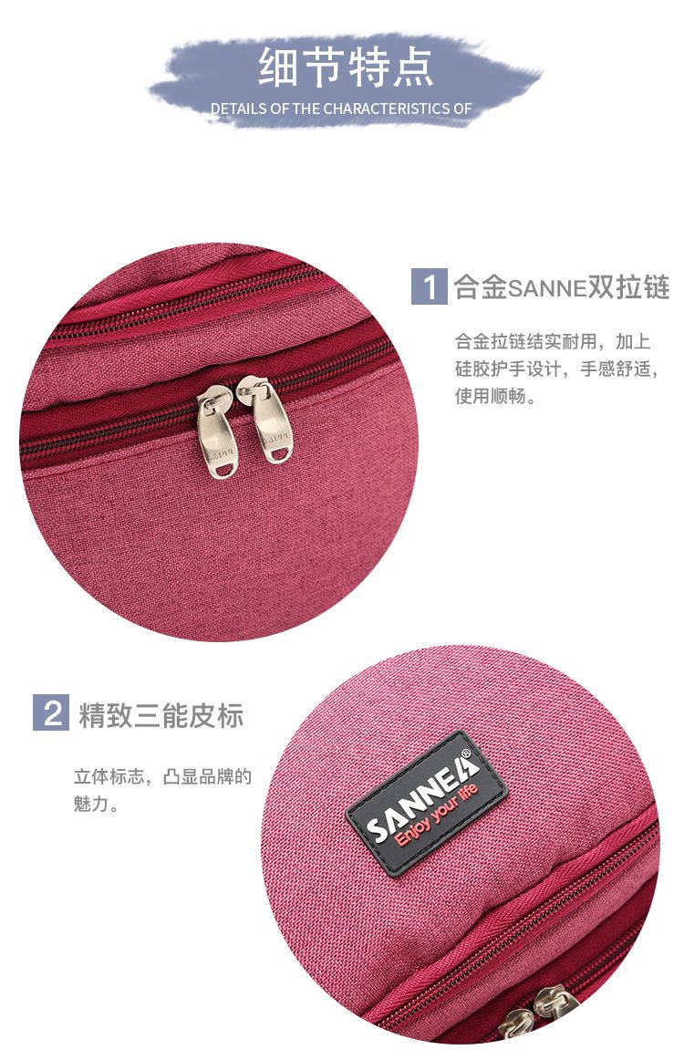 SANNE insulated bag, picnic cold insulation aluminum film insulated bag, hand-held double-layer picnic bag, waterproof folding ice pack detail image 10