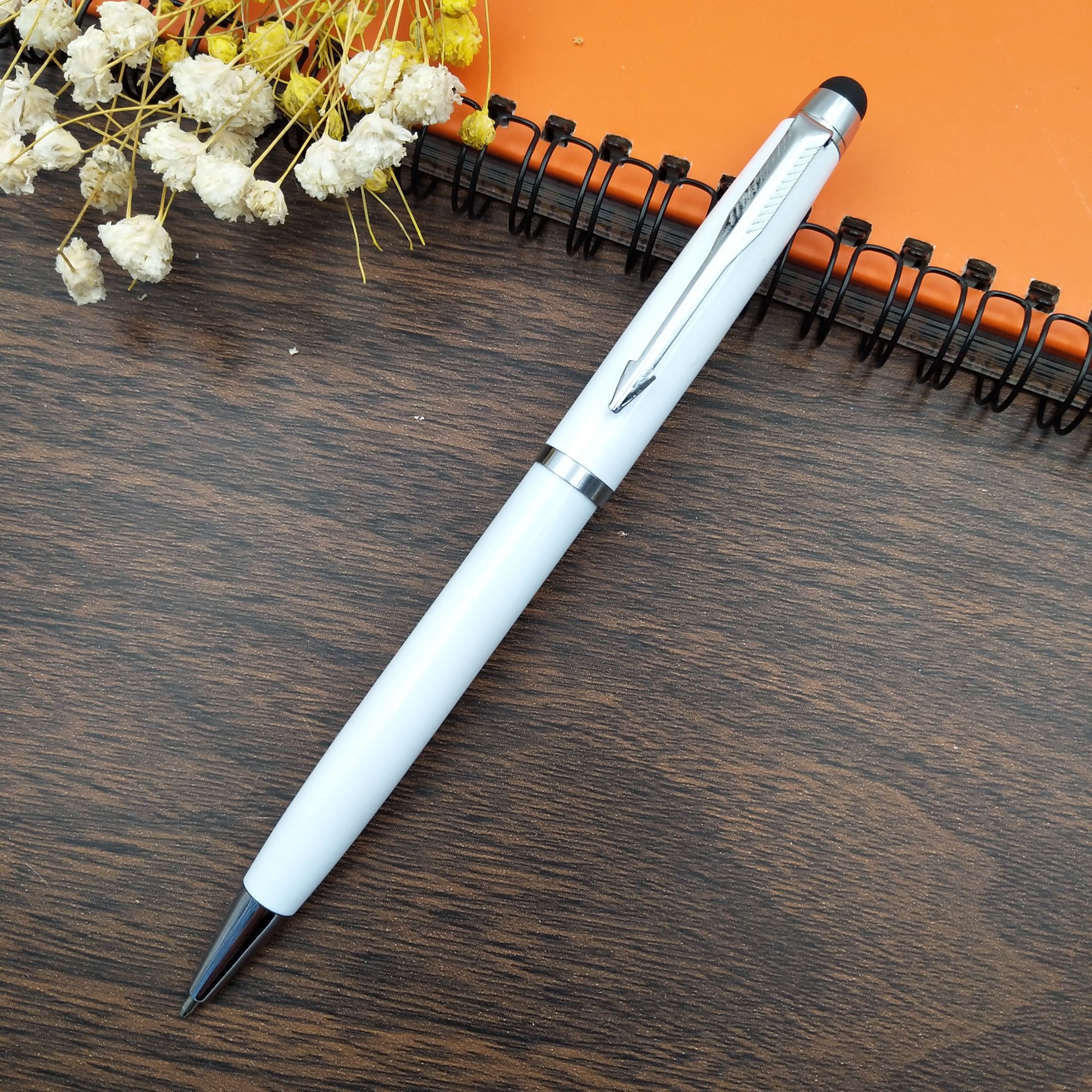 Metal touch screen ballpoint pen custom business rotary gift capacitance pen thumbnail