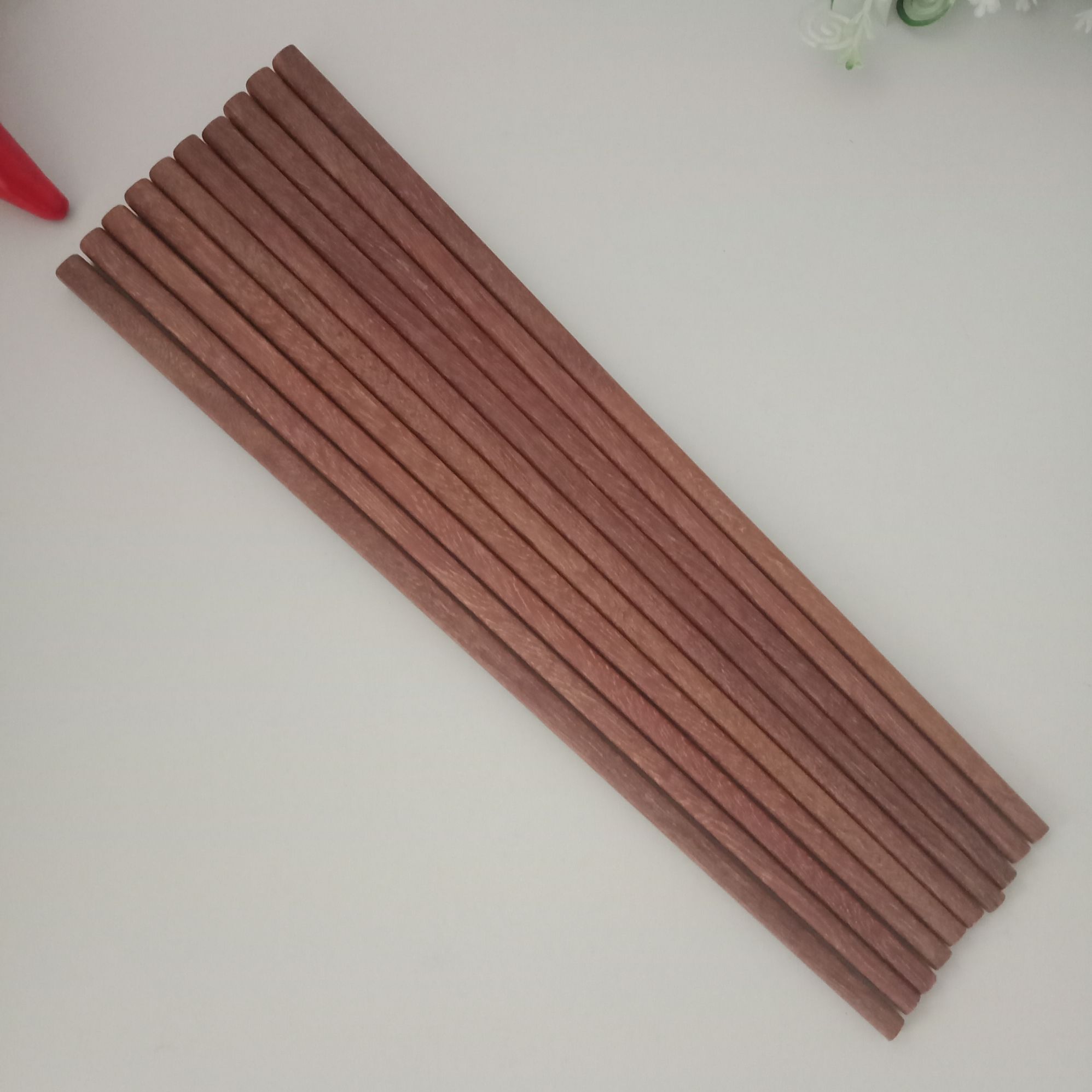 厂家直销25cm无漆红檀筷酒店专用散装餐具中华筷原色木质筷子