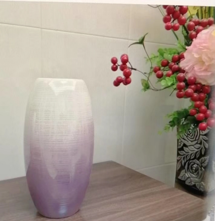 Olive-shaped gradient seven-color gold thread vase GLX-J x Specification image