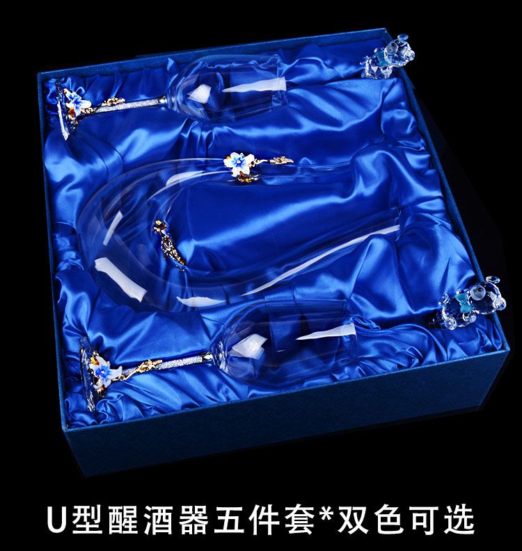 创意欧式珐琅彩水晶红酒葡萄酒醒酒器分酒器结婚礼物刻字工厂直销详情图4