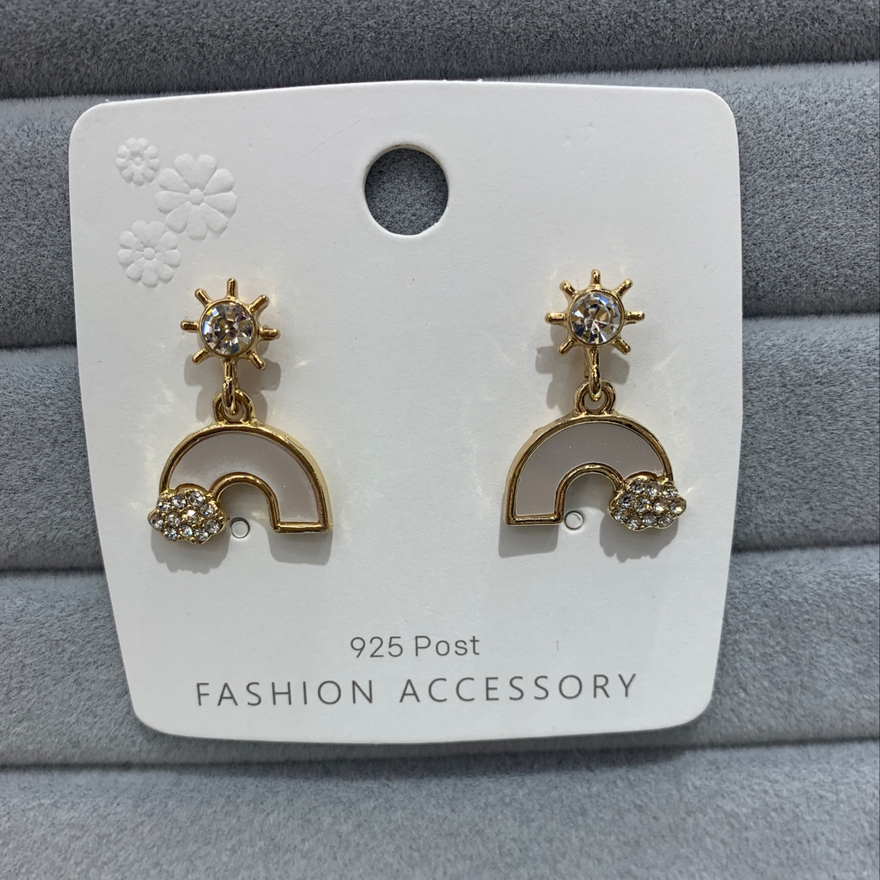 S925 rainbow earrings
