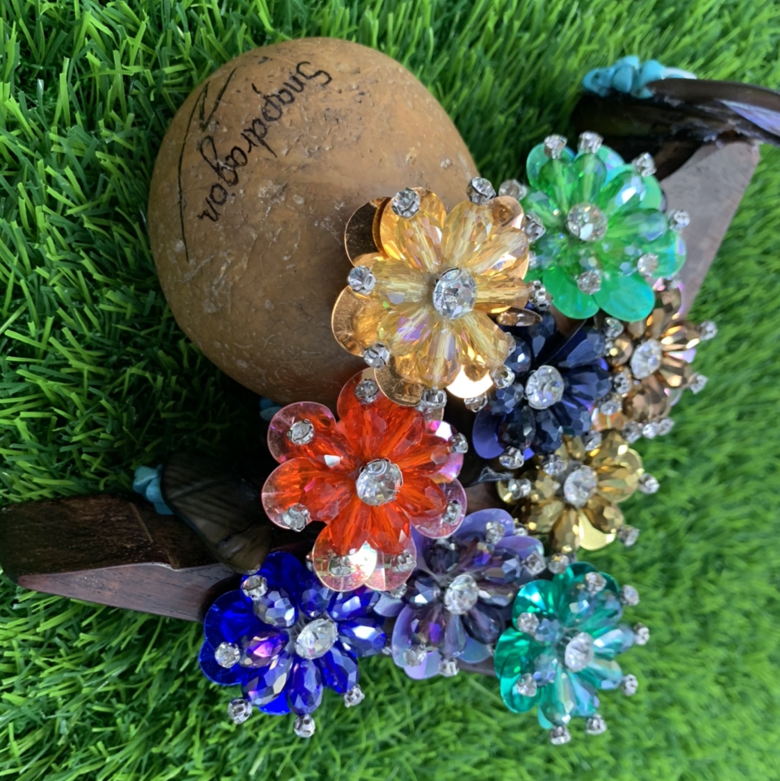 水滴亮片花细节图