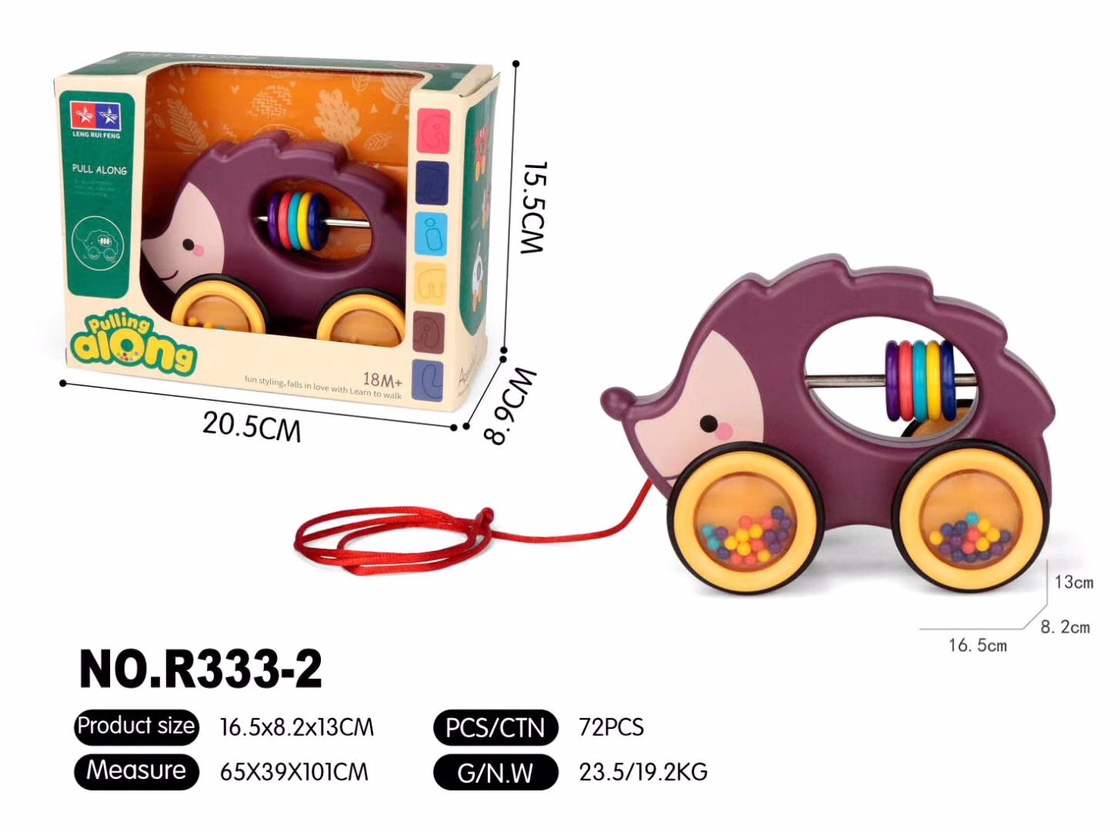 Tow toddler toys Pull car Pull rope Pull string toy car Baby stroller Baby toys 1-3 years old R333-2