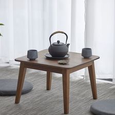 黑胡桃木飘窗桌榻榻米茶几小桌子简约家用矮桌矮几迷你实木小方桌