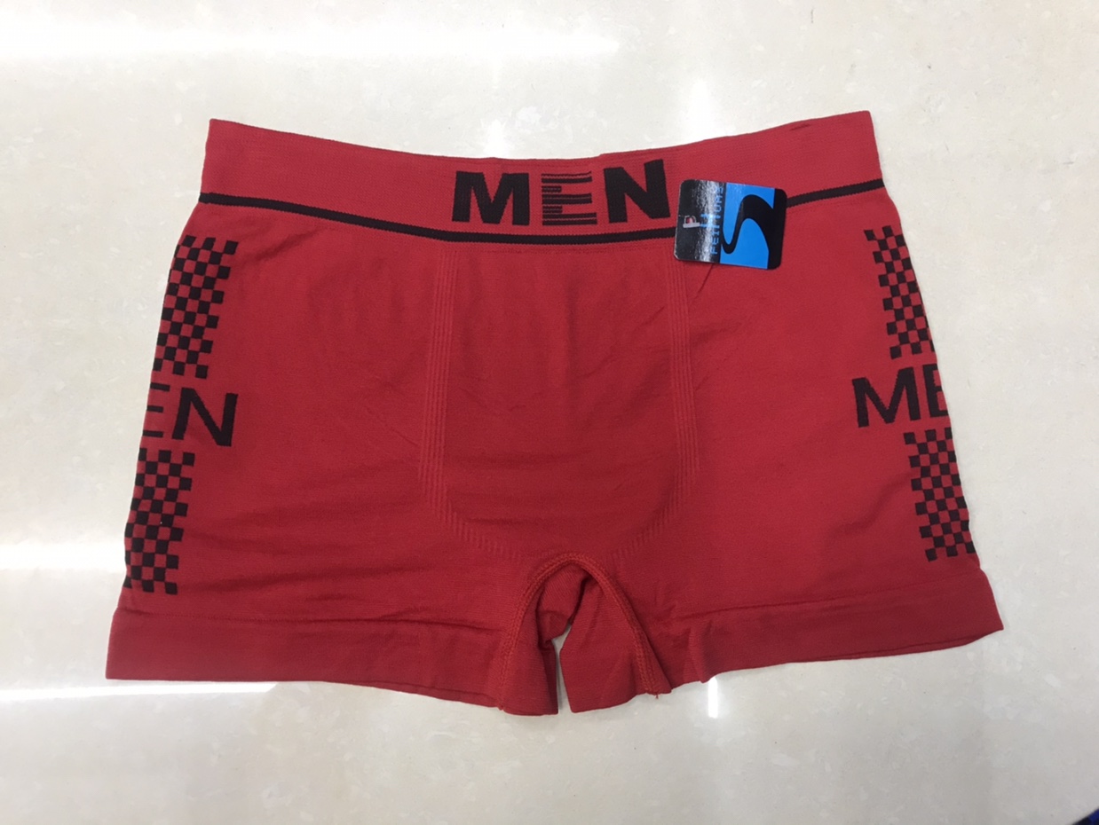 外贸出口男士无缝涤纶内裤