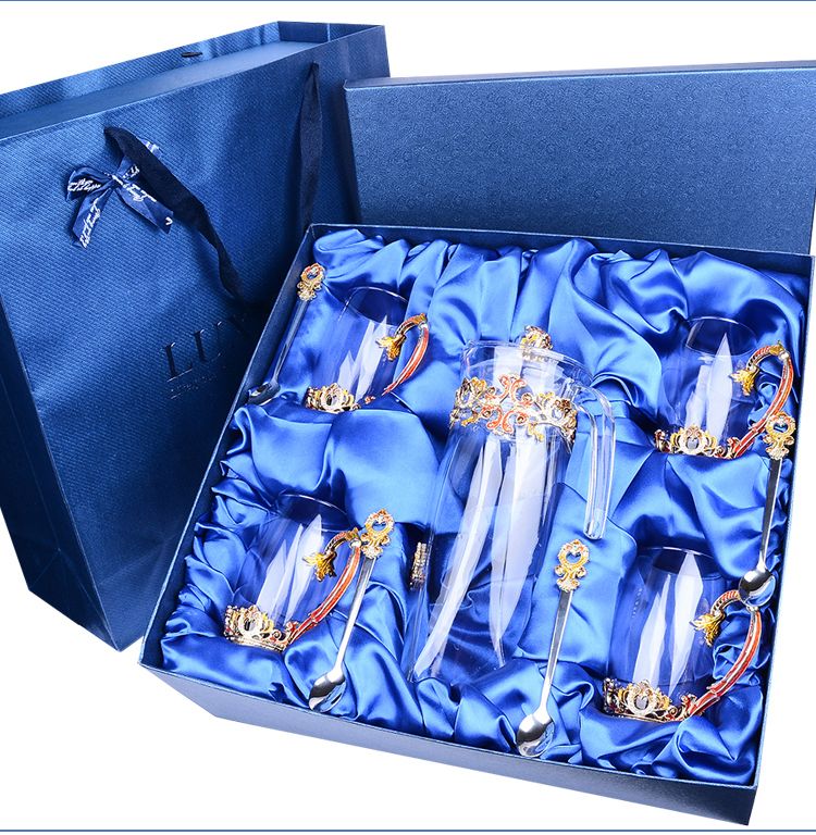 Creative enamel color water cups, flower tea cups, high-end coffee cups, European-style heat-resistant glass milk and juice cups, direct sales prices detail image 13