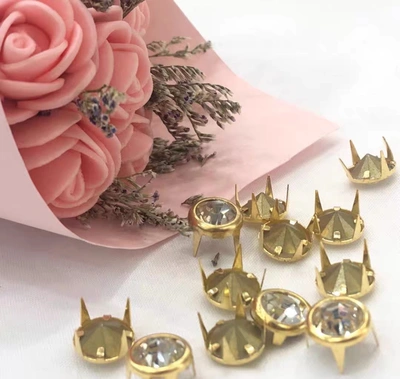 10Mm Eight-Claw Drill Four-Claw Inlaid Diamond Automatic Machine Drill Nails Clothing Shoes Bag Diy Accessories