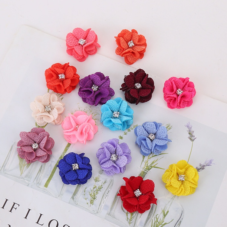 Factory Direct Sales Diy Handmade Flower Clothing Accessories Korean Version Pearl Hemp Flower Brooch Hair Jewelry Accessories Wholesale details Picture