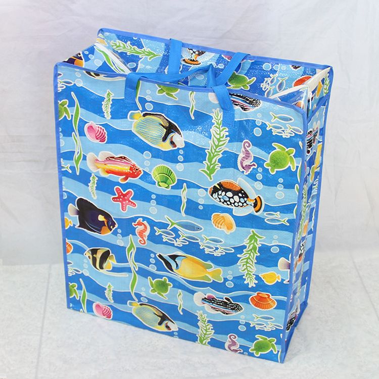 Environmentally friendly large-sized waterproof woven bags and non-woven fabric shopping bags. Storage bag. Open the pocket