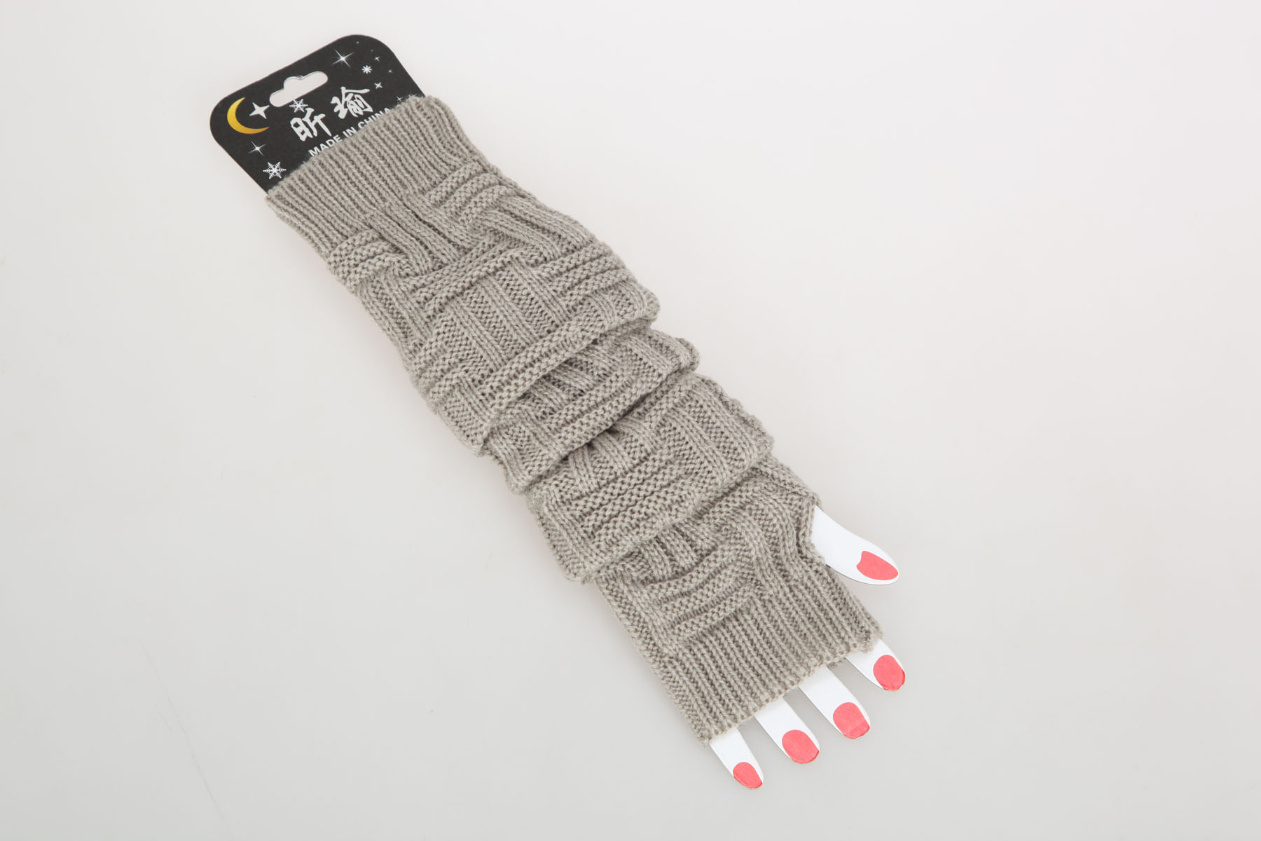 Long knitted woolen arm gloves for autumn and winter details Picture
