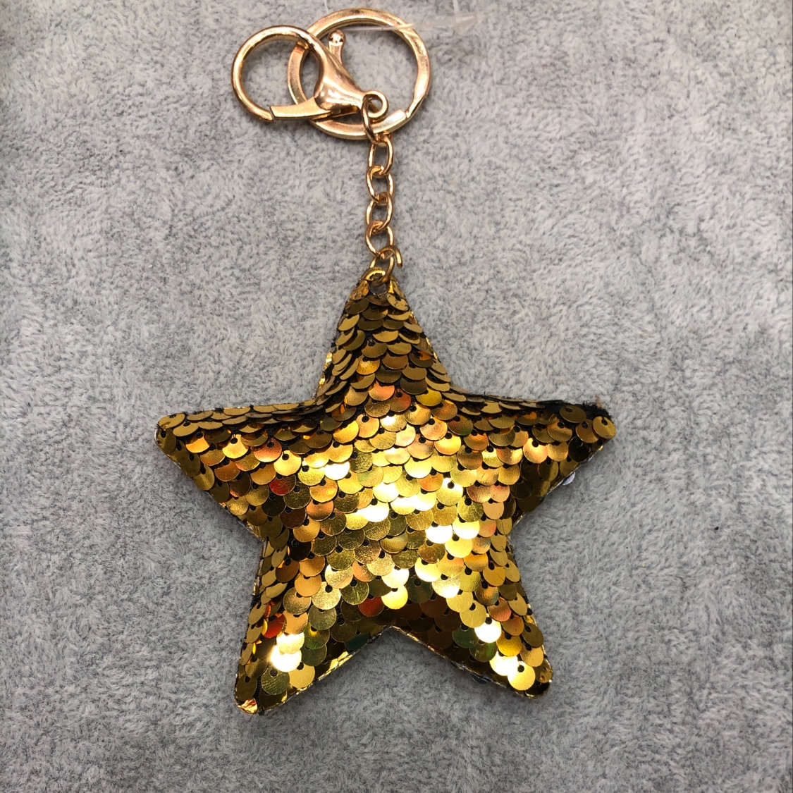Sequin star key chain beautiful popular European and American pendant pendant car keys welcome to sample custom thumbnail