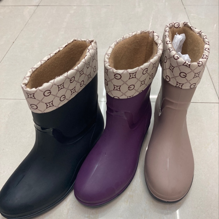 皮口磨砂女士雨靴产品图