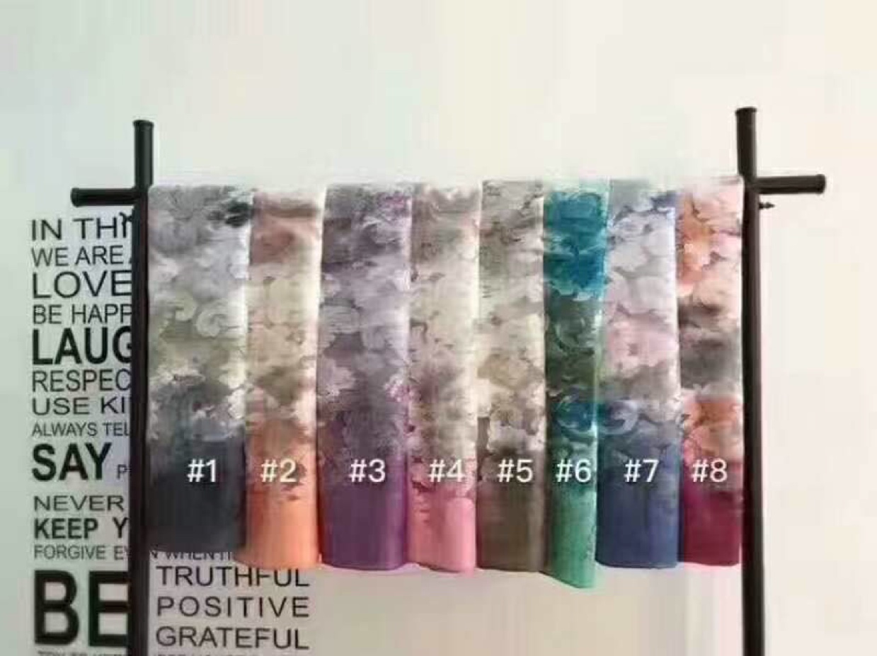 Colorful printed sequined embroidered casual scarf, shawl, sequined chiffon cotton long scarf, square scarf details Picture